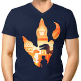 Velociraptor Footprint - Men's V-Neck