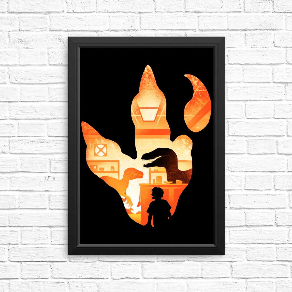 Velociraptor Footprint - Posters & Prints