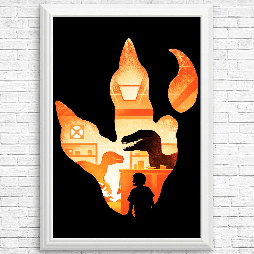 Velociraptor Footprint - Posters & Prints