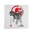 Velociraptor Sumi-e - Canvas Print