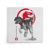 Velociraptor Sumi-e - Canvas Print