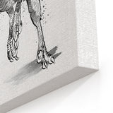 Velociraptor Sumi-e - Canvas Print