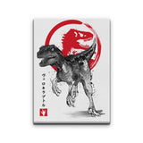 Velociraptor Sumi-e - Canvas Print