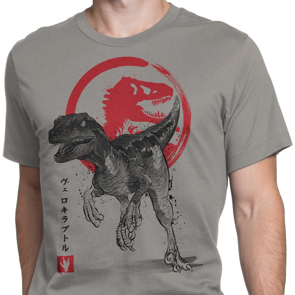 Velociraptor Sumi-e - Men's Apparel