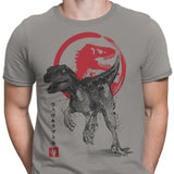 Velociraptor Sumi-e - Men's Apparel
