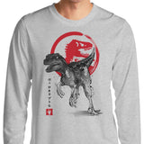 Velociraptor Sumi-e - Long Sleeve T-Shirt
