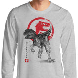 Velociraptor Sumi-e - Long Sleeve T-Shirt