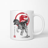 Velociraptor Sumi-e - Mug
