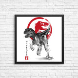Velociraptor Sumi-e - Posters & Prints