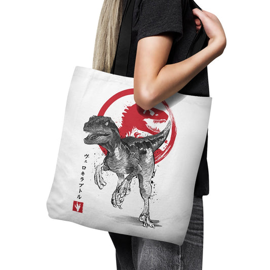 Velociraptor Sumi-e - Tote Bag