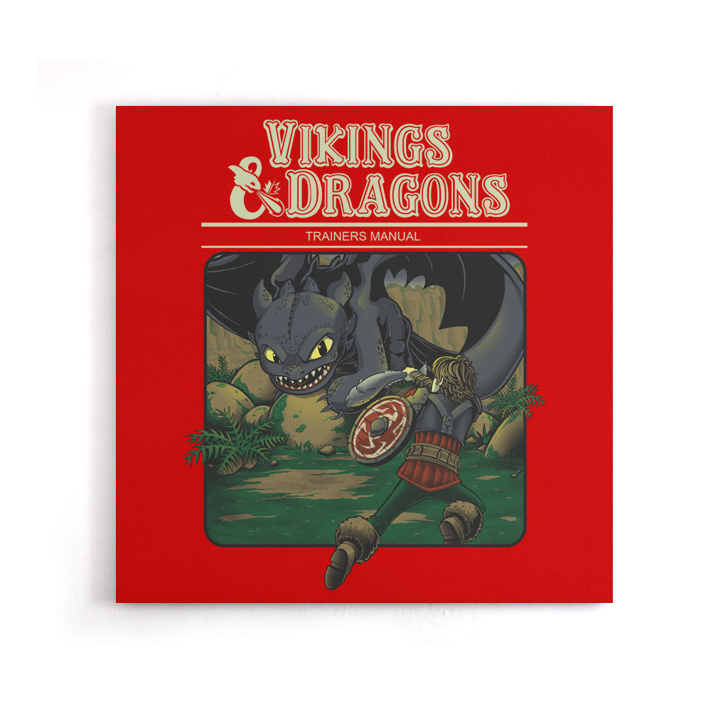 Vikings and Dragons - Canvas Print