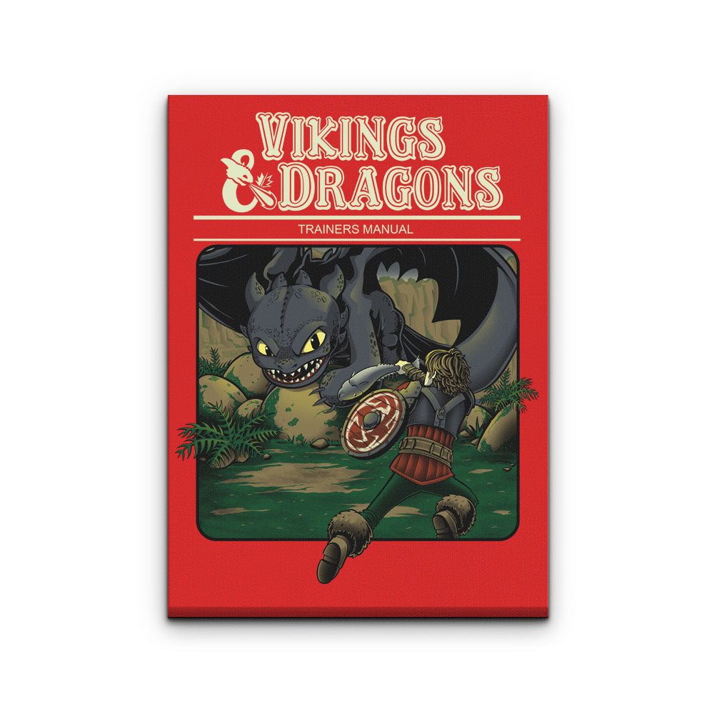 Vikings and Dragons - Canvas Print