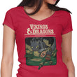 Vikings and Dragons - Women's V-Neck