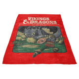 Vikings and Dragons - Fleece Blanket