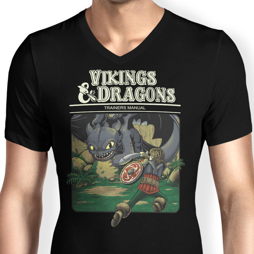 Vikings and Dragons - Men's V-Neck