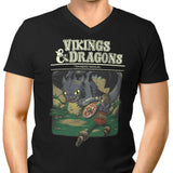 Vikings and Dragons - Men's V-Neck
