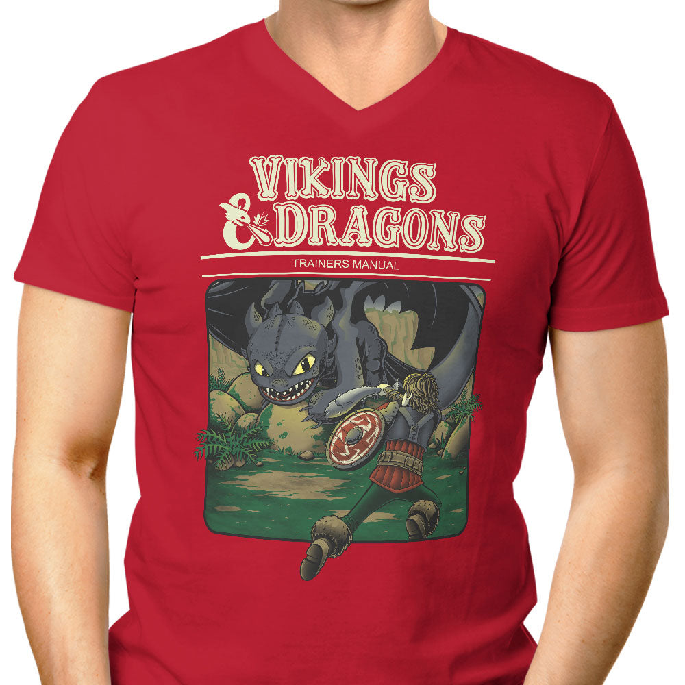 Vikings and Dragons - Men's V-Neck