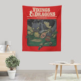 Vikings and Dragons - Wall Tapestry