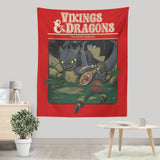 Vikings and Dragons - Wall Tapestry