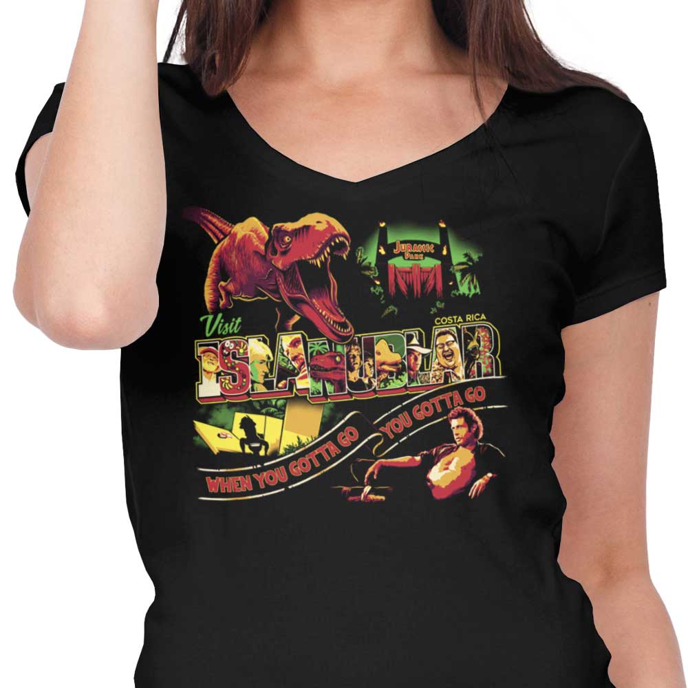 Visit Isla Nublar - Women's V-Neck