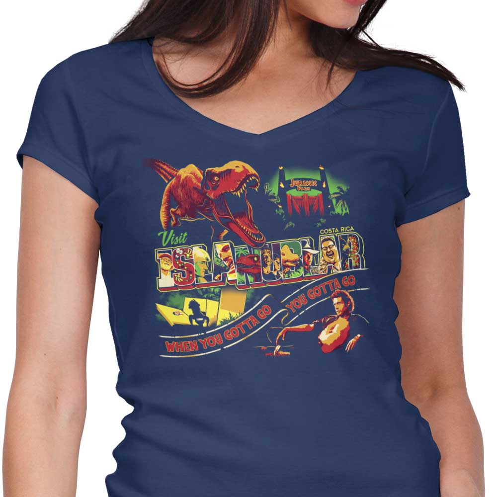 Visit Isla Nublar - Women's V-Neck
