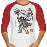 Void Caster Sumi-e - 3/4 Sleeve Raglan T-Shirt