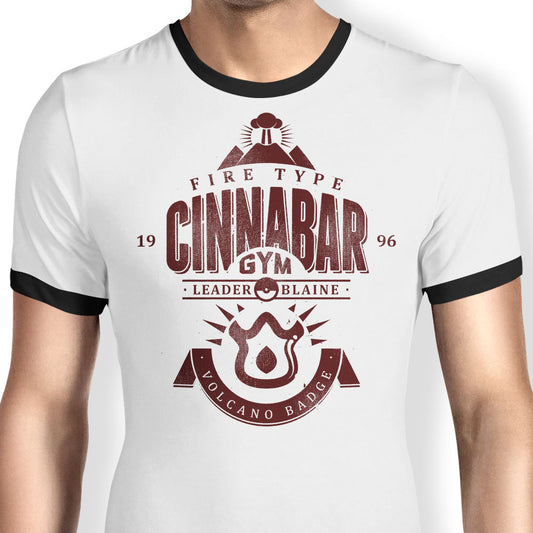 Volcano Badge - Ringer T-Shirt