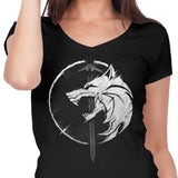 WH1T3 W0LF - Women's V-Neck