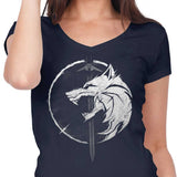 WH1T3 W0LF - Women's V-Neck