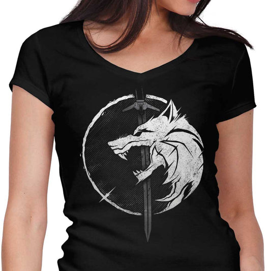 WH1T3 W0LF - Women's V-Neck