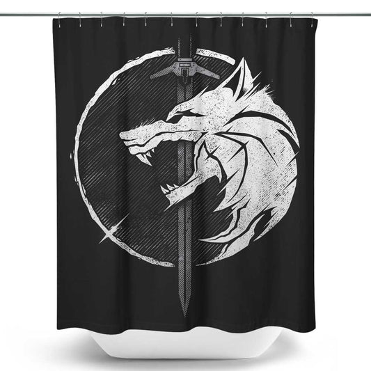 WH1T3 W0LF - Shower Curtain