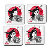 Warrior Princess Sumi-e - Coasters