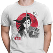Warrior Princess Sumi-e - Men's Apparel