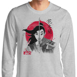 Warrior Princess Sumi-e - Long Sleeve T-Shirt