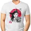 Warrior Princess Sumi-e - Men's V-Neck