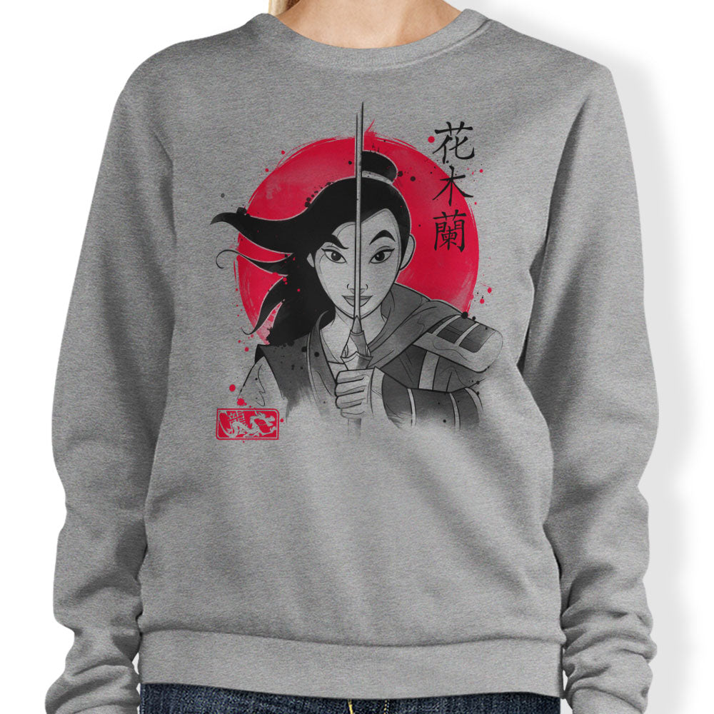 Warrior Princess Sumi-e - Sweatshirt