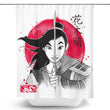 Warrior Princess Sumi-e - Shower Curtain