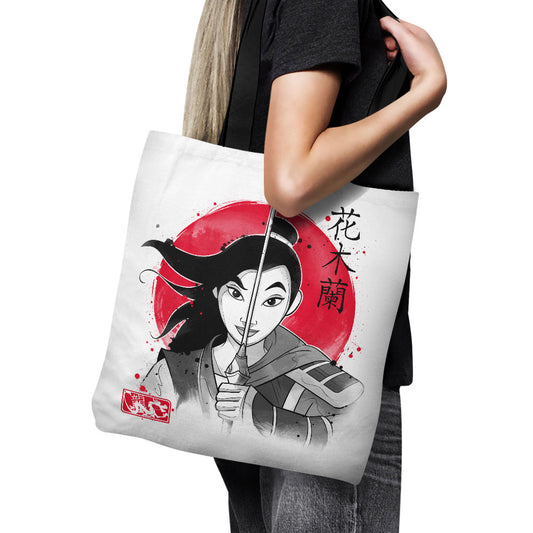 Warrior Princess Sumi-e - Tote Bag