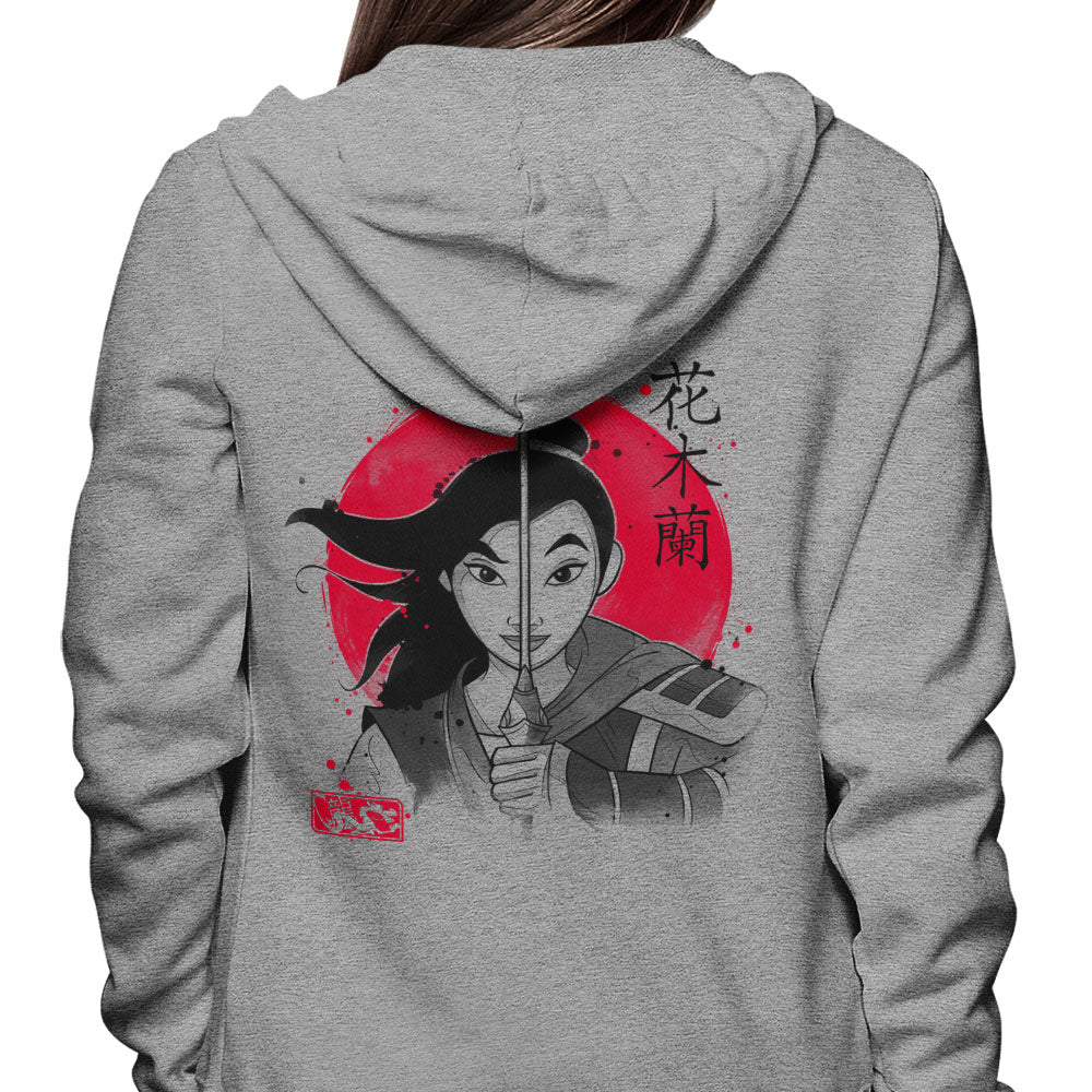 Warrior Princess Sumi-e - Hoodie
