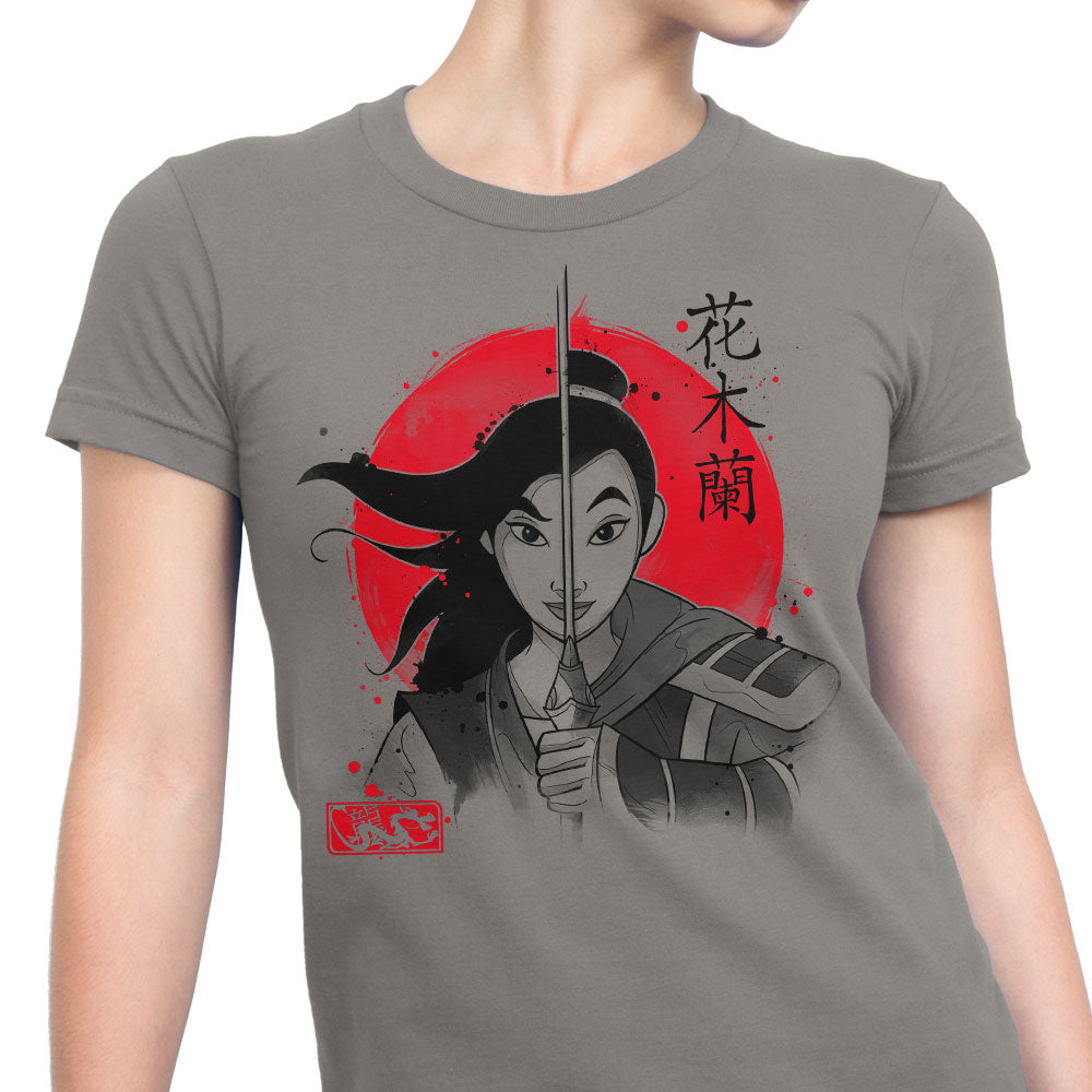 Warrior Princess Sumi-e - Women's Apparel