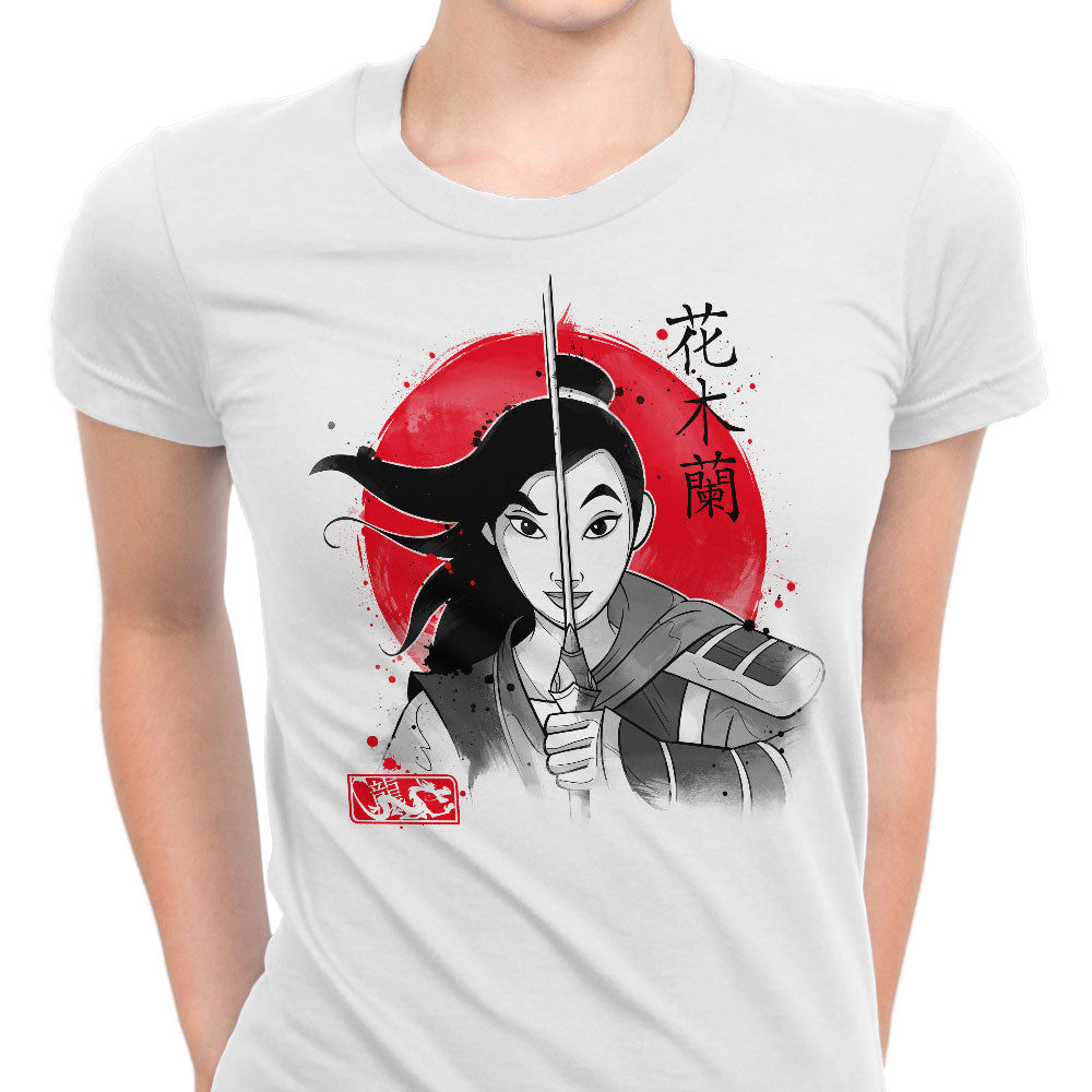 Warrior Princess Sumi-e - Women's Apparel