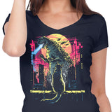 Watching the Kaiju - Women's V-Neck