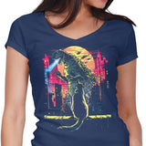 Watching the Kaiju - Women's V-Neck