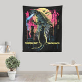 Watching the Kaiju - Wall Tapestry