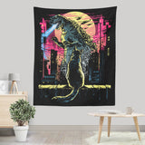 Watching the Kaiju - Wall Tapestry
