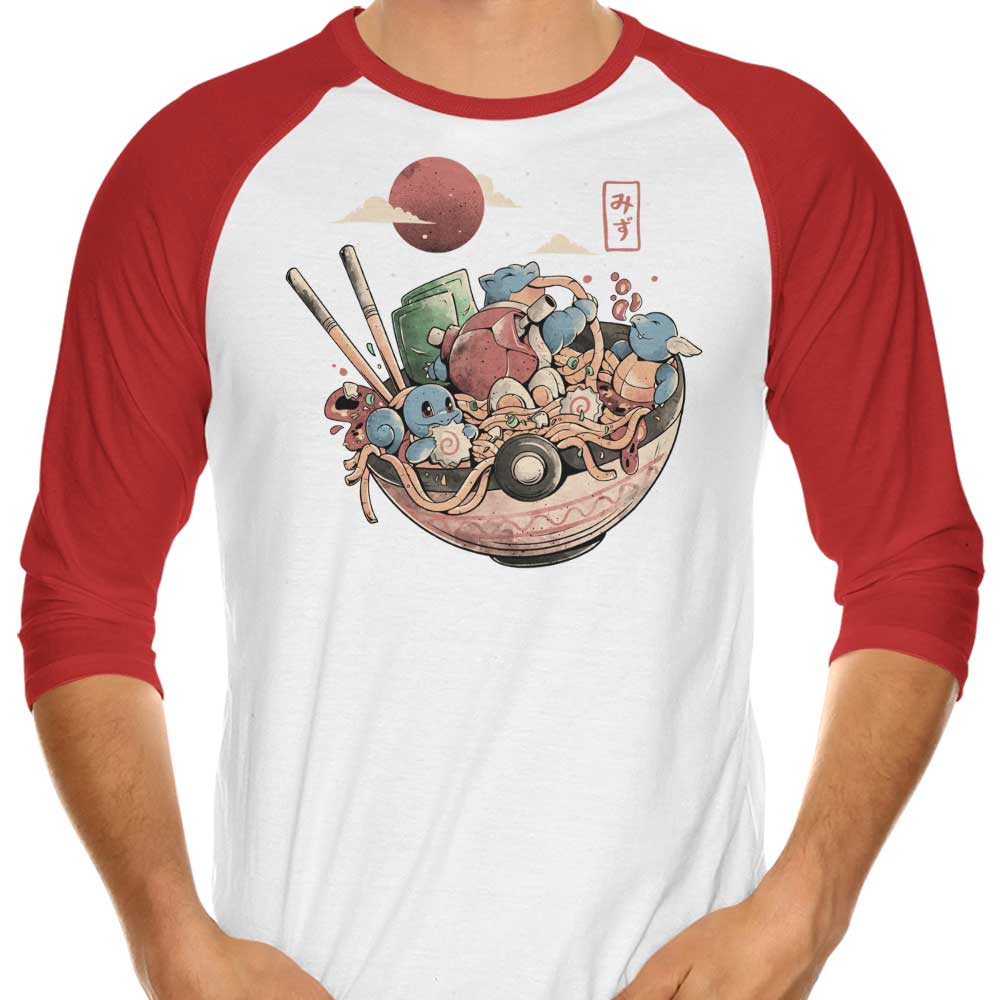 Water Bowl - 3/4 Sleeve Raglan T-Shirt
