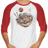 Water Bowl - 3/4 Sleeve Raglan T-Shirt