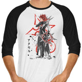 Watercolor Flurry - 3/4 Sleeve Raglan T-Shirt