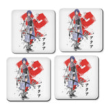 Watercolor Keyblade Master - Coasters