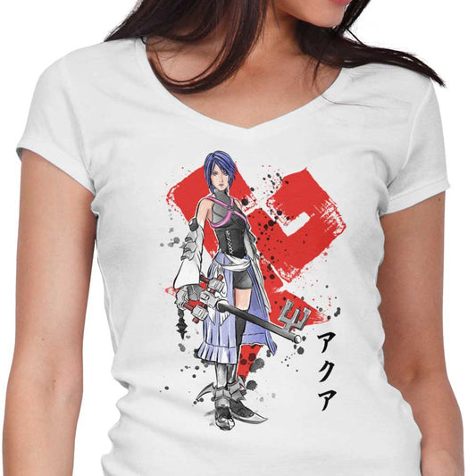Watercolor Keyblade Master - Women's V-Neck
